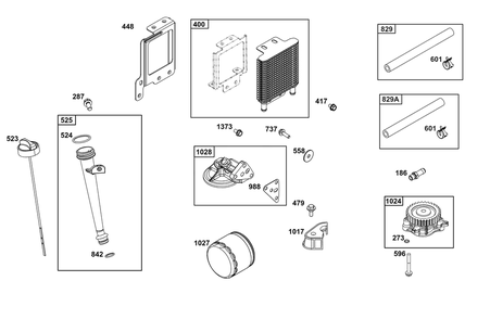 Lubrication Group Diagram and Parts List for 386777-3151-G1 200000 - 399999 Briggs and Stratton Engine